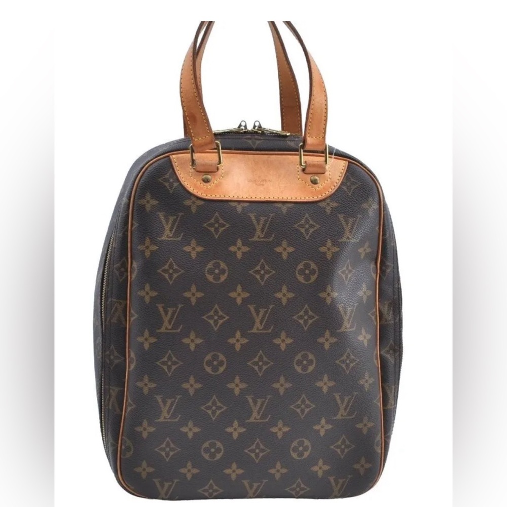 Auth LOUIS VUITTON Excursion Monogram Handbag Monogram Canvas